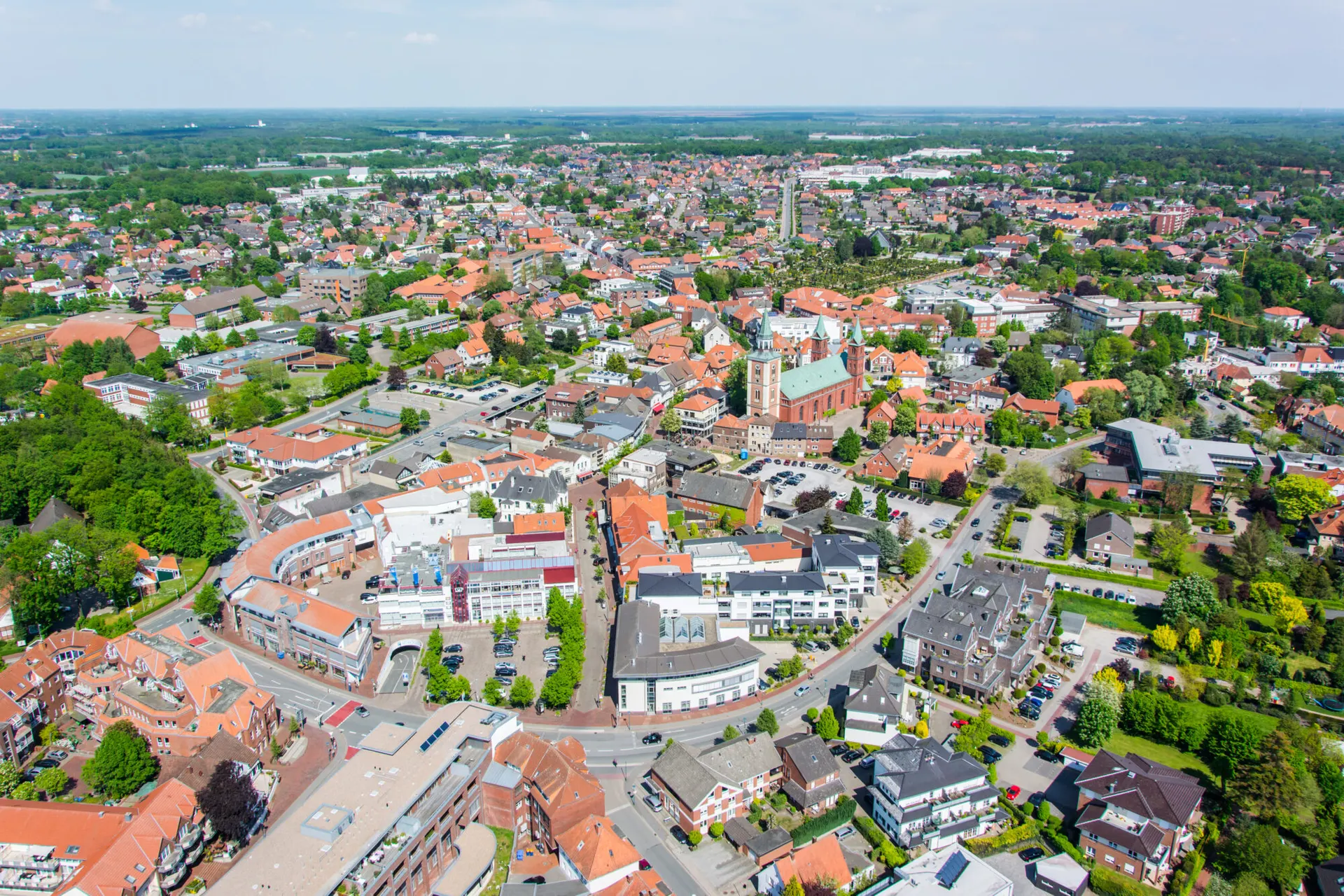 Luftbild der Stadt Lohne (Foto: Chris Dernjak)